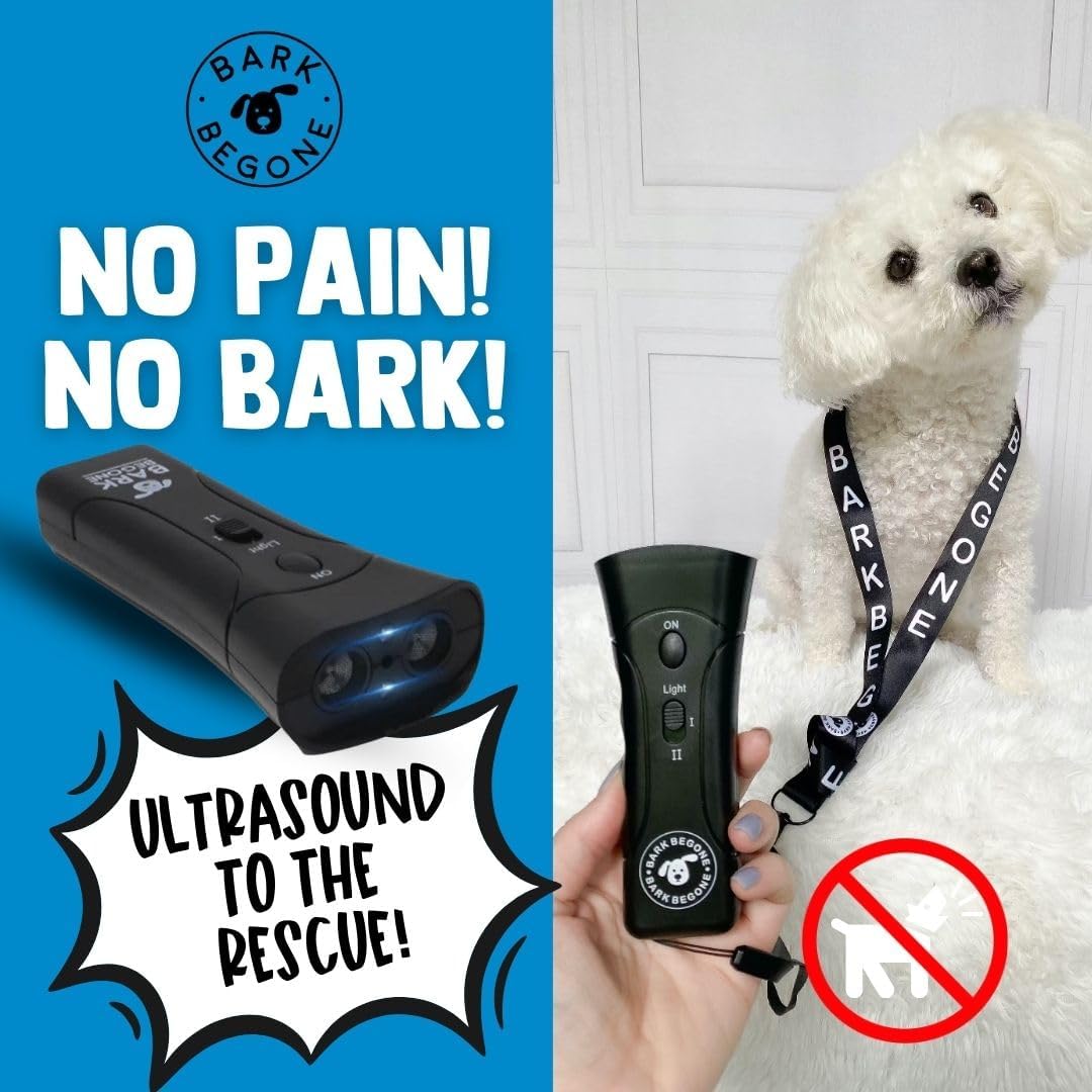 Ultrasonic Dog Bark Deterrent & Behavior Corrector - Stop Barking, Jumping, Aggression without Yelling -Just Point & Press! Backed by Kevin Harrington from Shark Tank ( Classic)