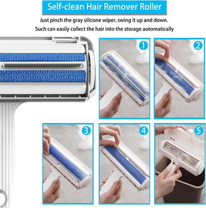 Pet Hair Remover, Reusable Cat Dog Hair Remover Roller, Self Clean