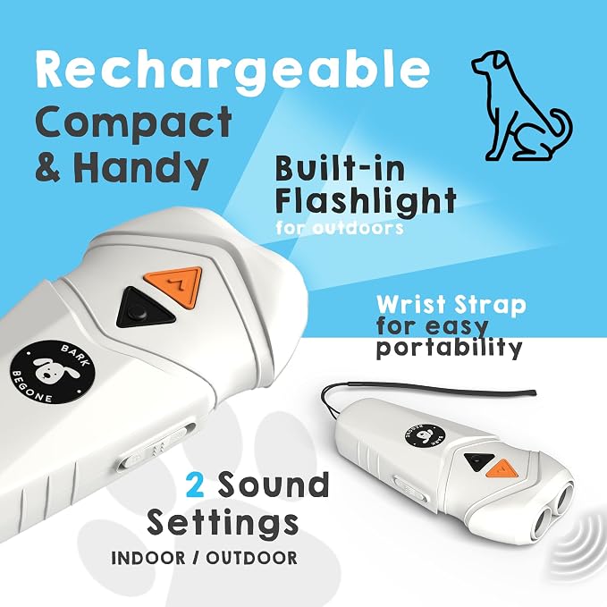 Ultrasonic Dog Bark Deterrent & Behavior Corrector - Stop Barking, Jumping, Aggression without Yelling -Just Point & Press! Backed by Kevin Harrington from Shark Tank ( Classic)