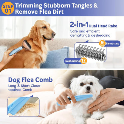 Ultimate 13-Piece Pet Grooming Kit: Professional Dog Brush, Nail Clippers, and Cat Grooming Supplies for All Hair Types