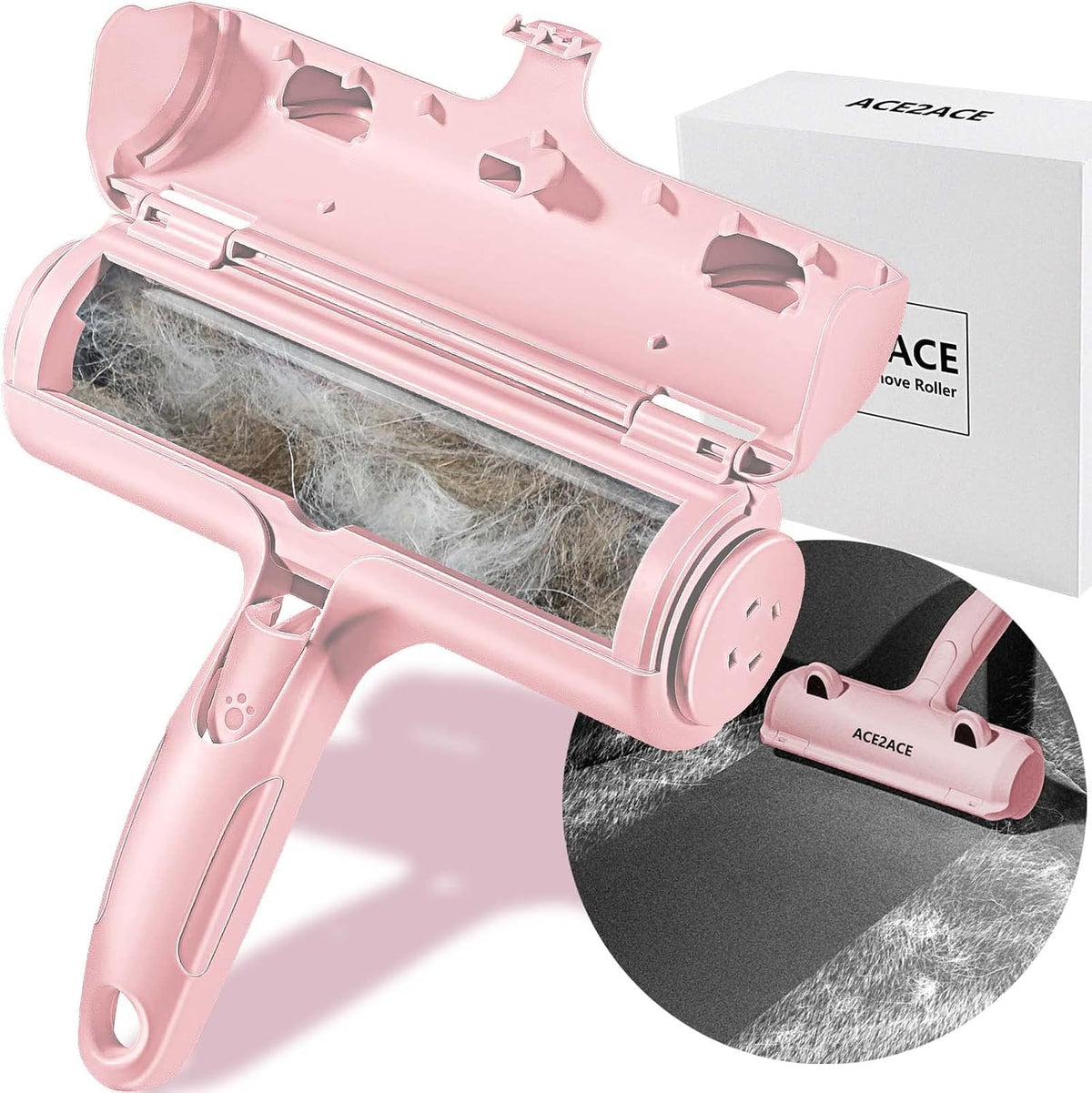 Pet Hair Remover, Reusable Cat Dog Hair Remover Roller, Self Clean