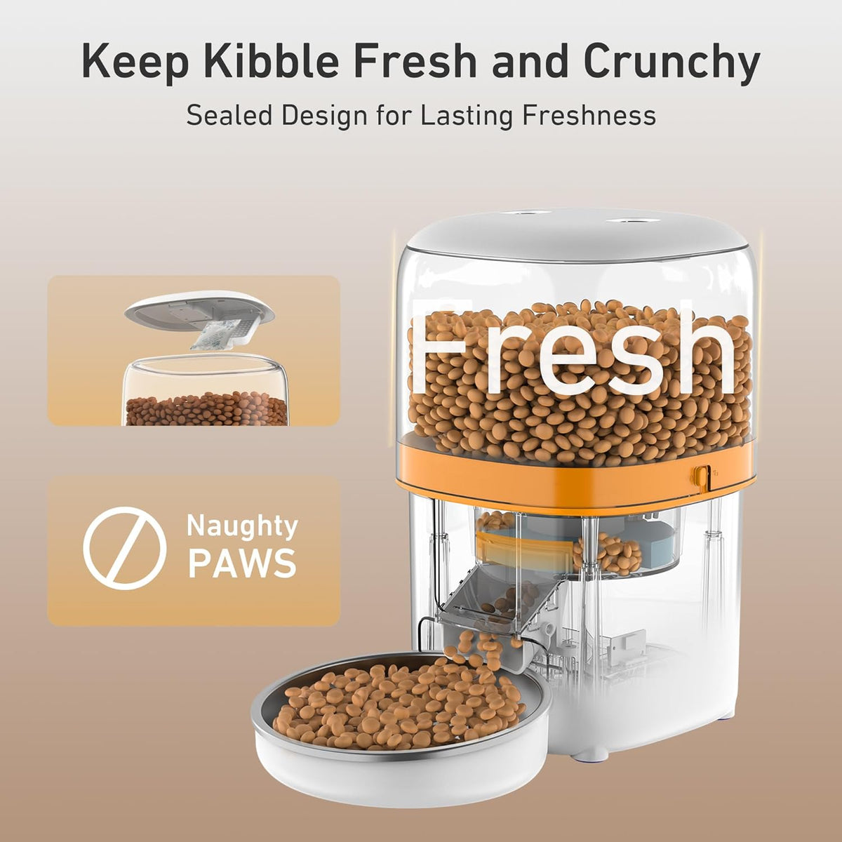 Revolutionary Automatic Cat Feeder - 3L Food Dispenser with 180-Day Battery Life, Anti-Jam Design, and Stainless Steel Bowl for Healthy Feeding