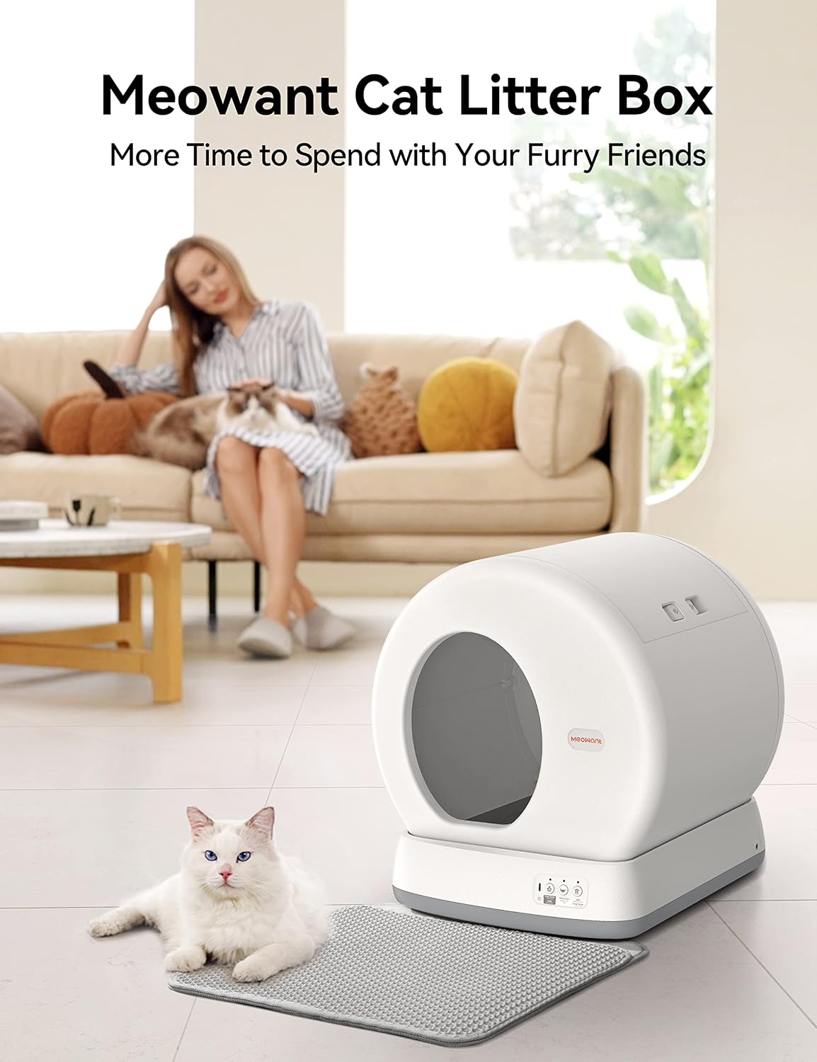 Revolutionary Self-Cleaning Cat Litter Box - Smart, Odor-Controlled, and App-Enabled for Multi-Cat Households
