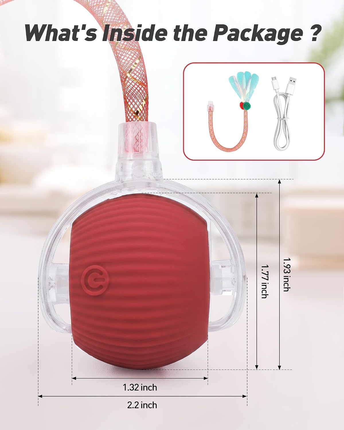 Interactive Cat Toys for Indoor Cats, Automatic Smart Rolling Cat Ball Toy