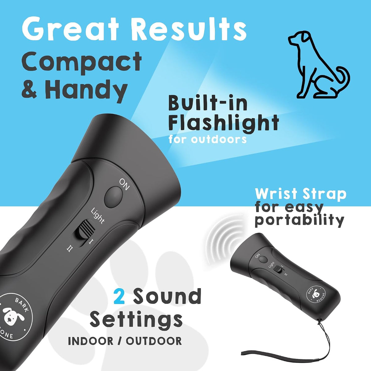 Ultrasonic Dog Bark Deterrent & Behavior Corrector - Stop Barking, Jumping, Aggression without Yelling -Just Point & Press! Backed by Kevin Harrington from Shark Tank ( Classic)