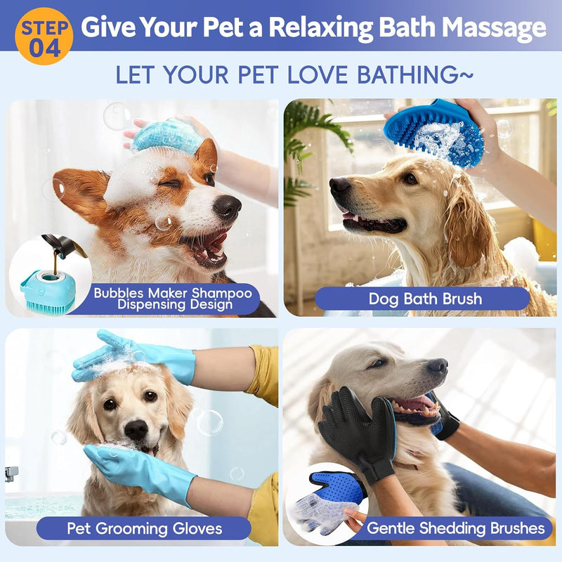 Ultimate 13-Piece Pet Grooming Kit: Professional Dog Brush, Nail Clippers, and Cat Grooming Supplies for All Hair Types