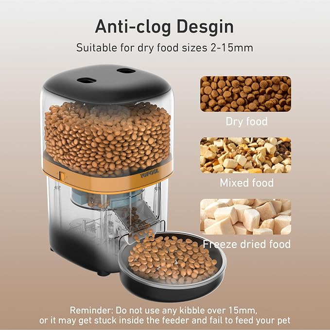 Revolutionary Automatic Cat Feeder - 3L Food Dispenser with 180-Day Battery Life, Anti-Jam Design, and Stainless Steel Bowl for Healthy Feeding