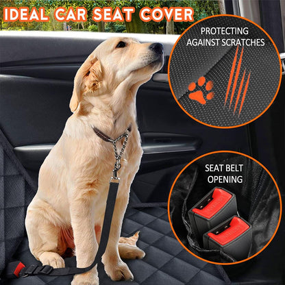 Ultimate Dog Car Seat Cover - Waterproof, Slip-Resistant Back Seat Protector for Pets and Kids - Fits Most Cars, SUVs, and Trucks (53" Width) - Black